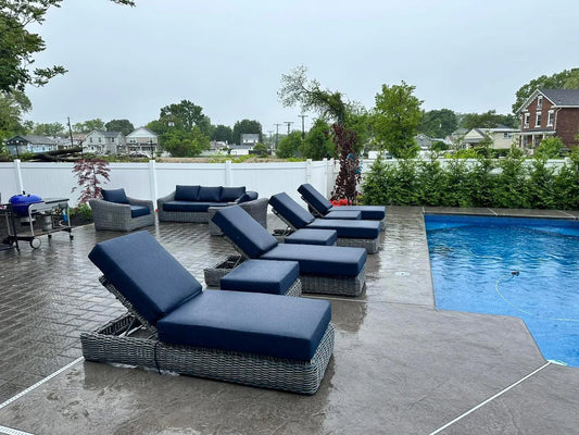 Resort Style Nova Lounger (Mixed Blue)