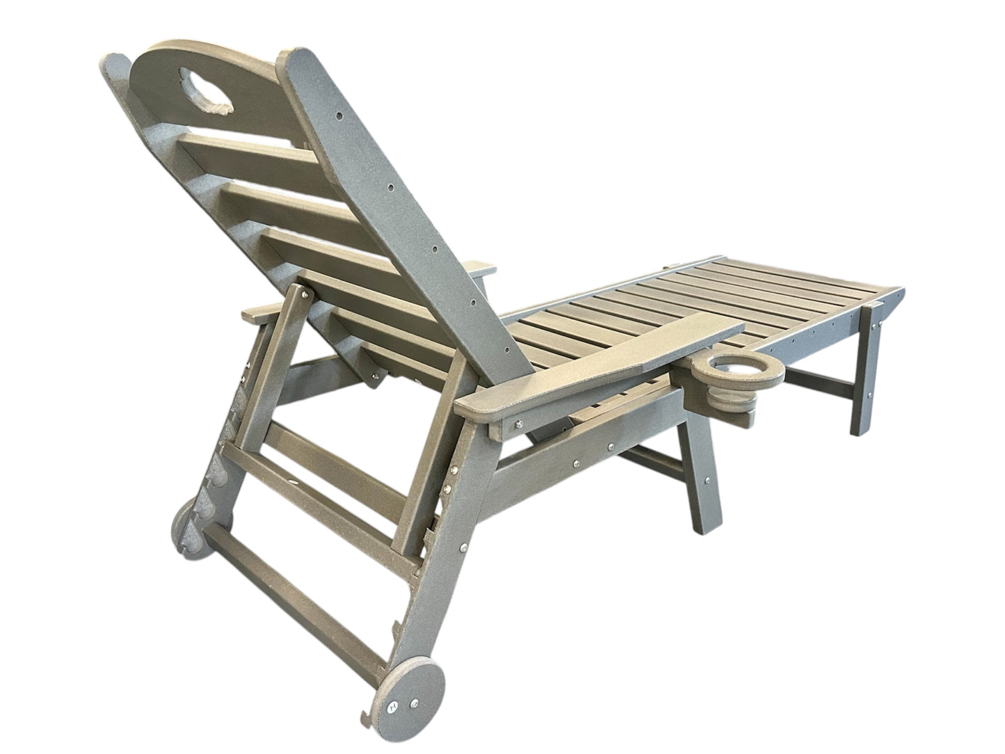 Cupid Lounger 2-pack HDPE Polywood Style (Grey)