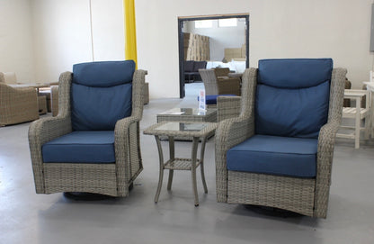 Hallandale Swivel 3pc Set (Light Grey/Blue)